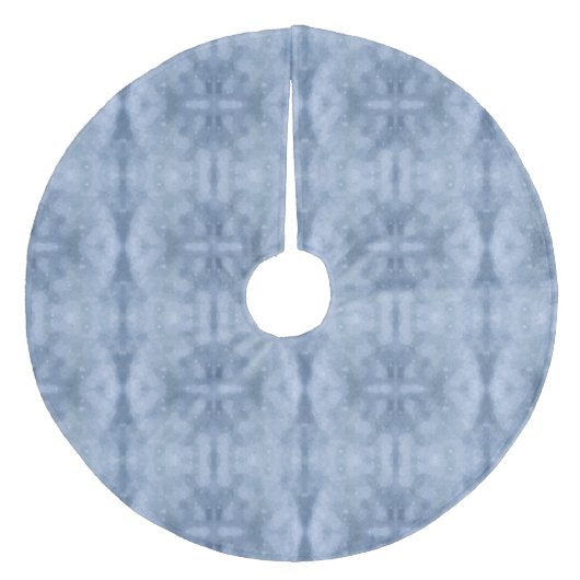 Snowy Blue Sky Fleece Weihnachtsbaumdecke (Vorderseite)