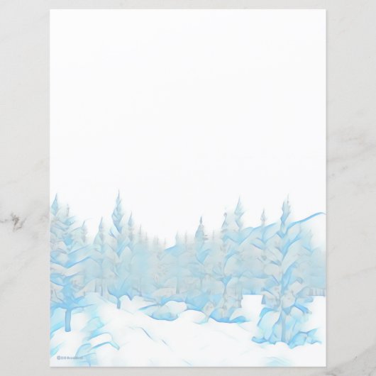 Snowy Blue Trees (Rückseite)