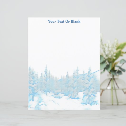 Snowy Blue Trees (Stehend Vorderseite)