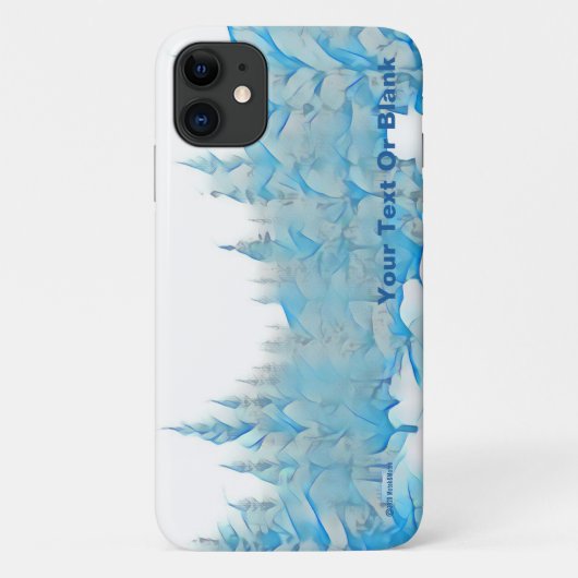 Snowy Blue Trees Case-Mate iPhone Hülle (Rückseite)