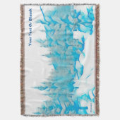Snowy Blue Trees Decke (Vorderseite Vertikal)