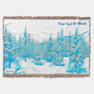Snowy Blue Trees Decke