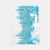 Snowy Blue Trees Fleecedecke (Vorderseite)