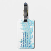 Snowy Blue Trees Gepäckanhänger (Rückseite vertikal)