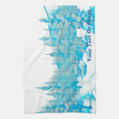Snowy Blue Trees Geschirrtuch (Vertikal)