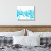 Snowy Blue Trees Leinwanddruck (Insitu (Schlafzimmer))