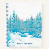 Snowy Blue Trees Notizblock (Vorderseite)