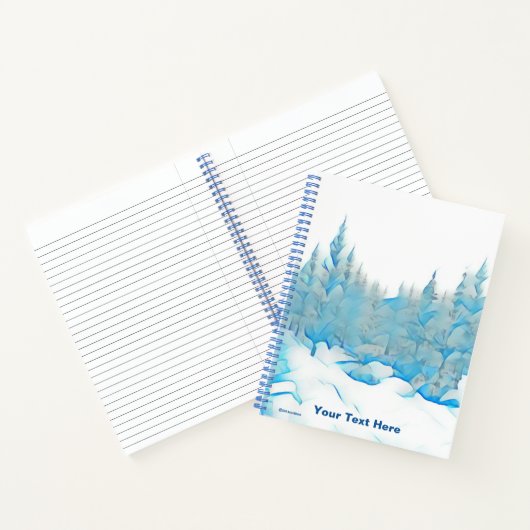 Snowy Blue Trees Notizblock (Innenseite)