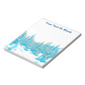 Snowy Blue Trees Notizblock (Rotiert)