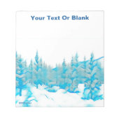 Snowy Blue Trees Notizblock (Vorderseite)
