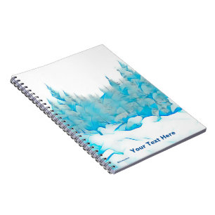 Snowy Blue Trees Notizblock
