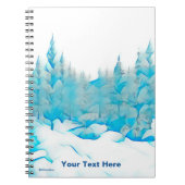 Snowy Blue Trees Notizblock (Vorderseite)