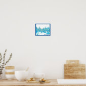 Snowy Blue Trees Poster (Küche)