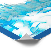 Snowy Blue Trees Poster (Ecke)