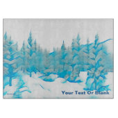 Snowy Blue Trees Schneidebrett (Vorderseite)