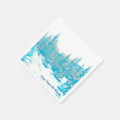 Snowy Blue Trees Serviette (Ecke)