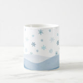 Snowy Blue Winter Landscape Mug Kaffeetasse (Mittel)