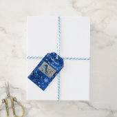 Snowy Bluebird Notecard Geschenkanhänger (Mit Garn)