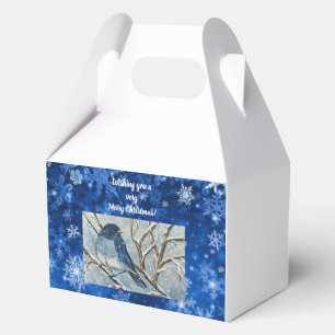 Snowy Bluebird Notecard Geschenkschachtel