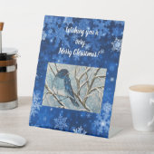 Snowy Bluebird Notecard Sockelschild (In SItu)