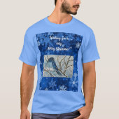 Snowy Bluebird Notecard T-Shirt (Vorderseite)