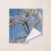 Snowy Branches #1 #winter #wall #art Badhandtuch Set (Waschlappen)