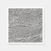 Snowy Branches Paper Napkin Serviette (Vorderseite)