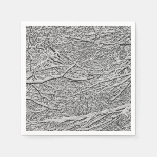Snowy Branches Paper Napkin Serviette