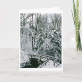 Snowy Bridge Feiertagskarte (Vorderseite)