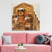 Snowy Bridge Statue Leinwanddruck (Insitu (Wohnzimmer))