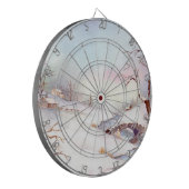 Snowy Bridge Wasserfarbe Landschaftsbild Malerei Dartscheibe (Vorderseite Links)