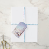 Snowy Bridge Wasserfarbe Landschaftsbild Malerei Geschenkanhänger (Mit Garn)