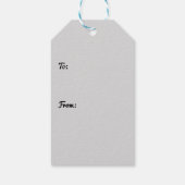 Snowy Bridge Wasserfarbe Landschaftsbild Malerei Geschenkanhänger (Rückseite)