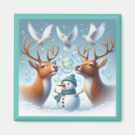 Snowy Bubbles Magnet (Vorne)