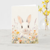 Snowy Bunny Serenity Karte (Gelbe Blume)