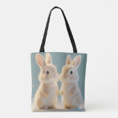 Snowy Bunny Tote Bag Tasche (Rückseite)
