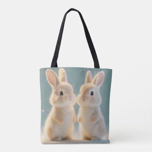 Snowy Bunny Tote Bag Tasche (Rückseite)