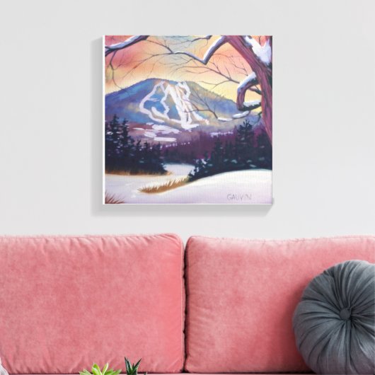 Snowy Burke Mountain Leinwanddruck (Insitu (Wohnzimmer))