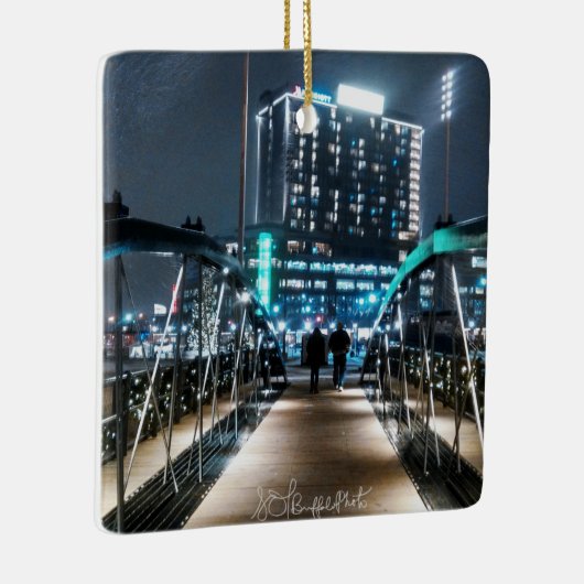 Snowy Canalside Walk Keramikornament (Rechts)