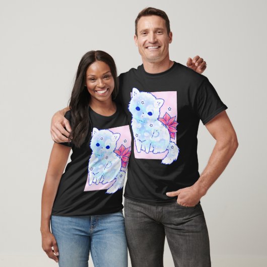 Snowy Cat Blume T-Shirt (Unisex)