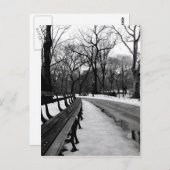 Snowy Central Park Postkarte (Vorne/Hinten)