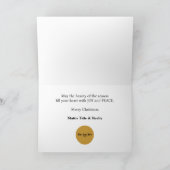 Snowy Chickades auf Evergreen Branch Karte (Innenseite)