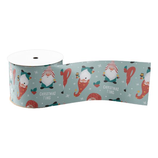  Snowy Christmas Aesthetic Pattern- Winter Design Ripsband (Spule)