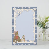 Snowy Christmas Bear & Bunny Briefpapier (Stehend Vorderseite)