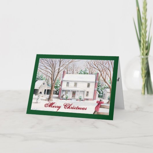 Snowy Christmas Card Feiertagskarte (Vorderseite)