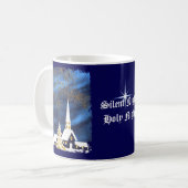 Snowy Christmas Church Coffee Tasse (Vorderseite Links)