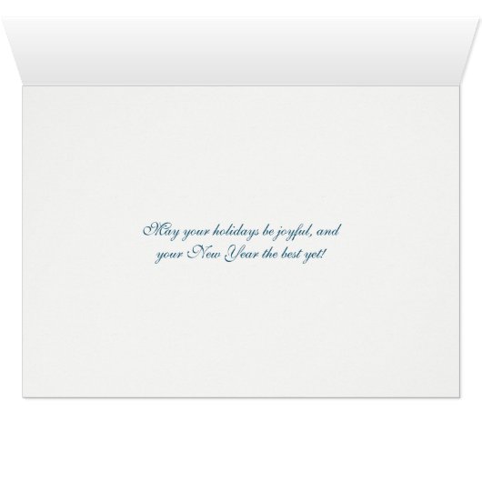 Snowy Christmas Creek - Friede - Grußkarte (Innenansicht Horizontal (Unten))