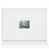 Snowy Christmas Creek - Friede - Grußkarte (Innenansicht Horizontal (Oben))