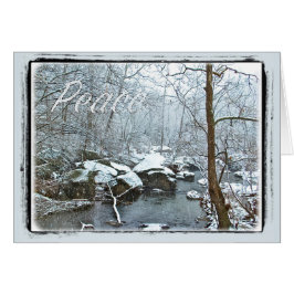 Snowy Christmas Creek - Friede - Grußkarte