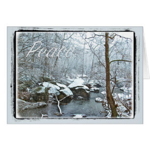 Snowy Christmas Creek - Peace - Greeting Card